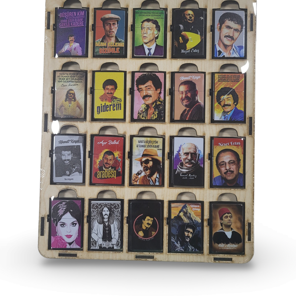 Standlı Baskılı Zippo Çakmak *20 Adet Desen No:8