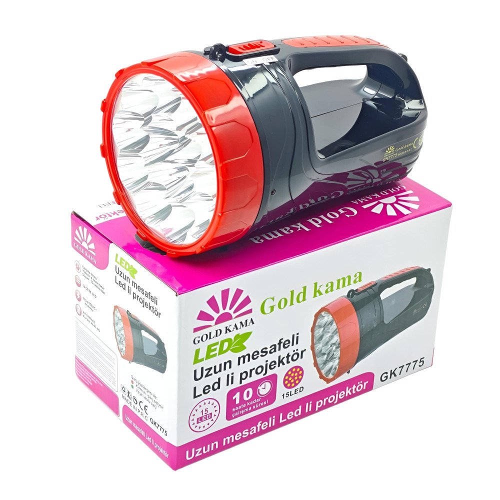 Gold Kama Projektör Led Fener 15 Led Gk-7775