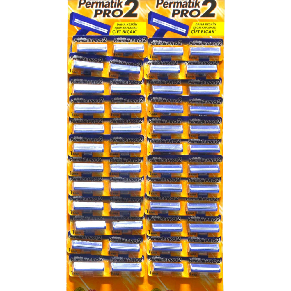 Gillette Permatik Pro2 Tıraş Bıçağı 96'lı Kartela (48x2)