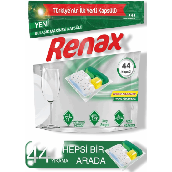 Renax Bulaşık Makinesi Kapsülü (44 Adet*5 Paket)