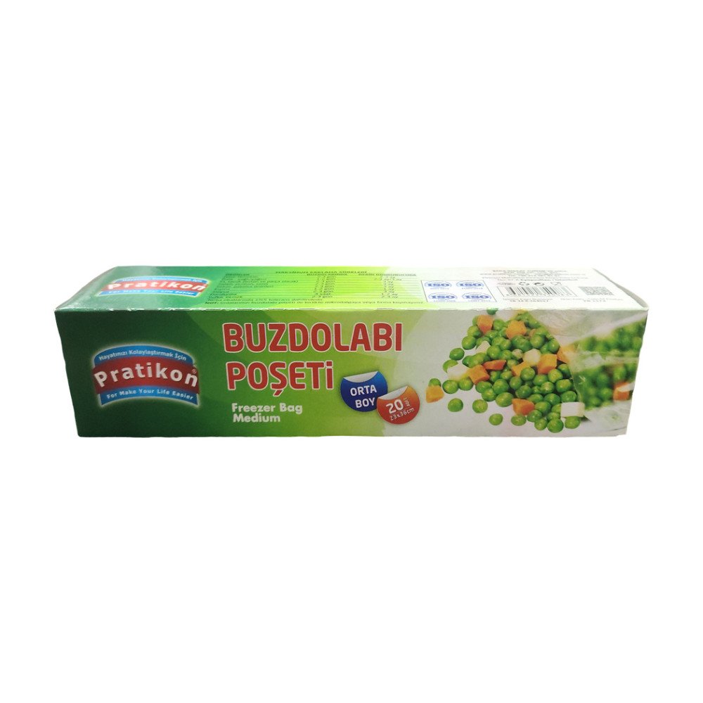 Koli Pratikon Buzdolabı Poşeti Orta Boy 20'li x 100 Paket Koli Pratikon Buzdolabı Poşeti Orta Boy 20'li x 100 Paket
