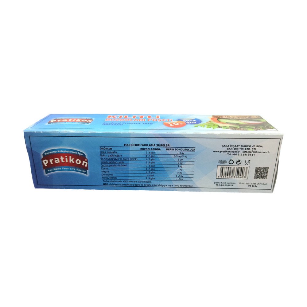 Koli Pratikon Buzdolabı Poşeti Büyük Boy 15 Adet x 100 Paket Koli Pratikon Buzdolabı Poşeti Büyük Boy 15 Adet x 100 Paket