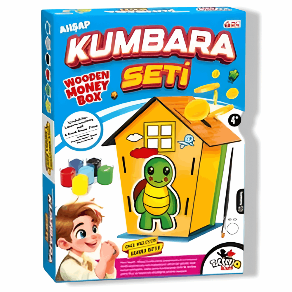 Ahşap 7279 Kumbara Seti Boyama Oyunu Ahşap 7279 Kumbara Seti Boyama Oyunu