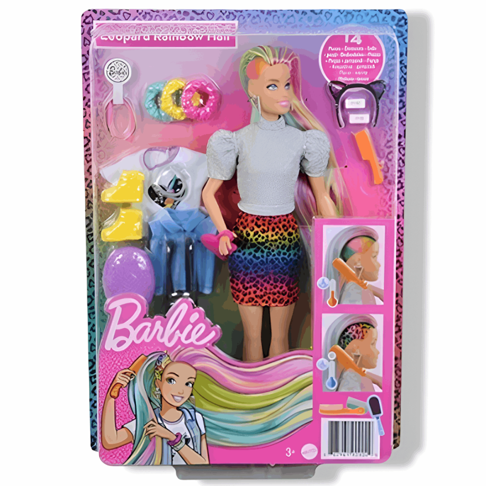 Barbie GRN81 Leopar Desenli Saçlar Bebeği Barbie GRN81 Leopar Desenli Saçlar Bebeği