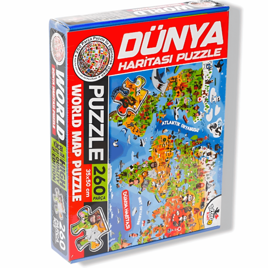 Dünya 7375 Kültür Haritası Puzzle 260pcs