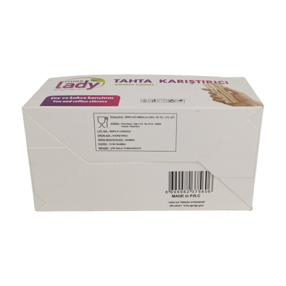Miss Lady Tahta Karıştırıcı Bambu 400Lü Miss Lady Tahta Karıştırıcı Bambu 400Lü