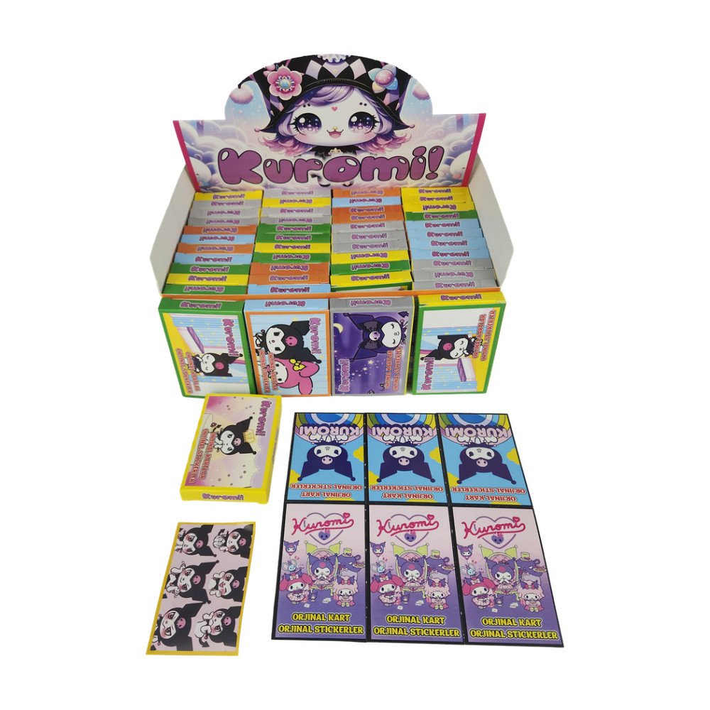 Kuromi Oyun Kartı 6Lı + Sticker Hediyeli X 48 Adet Kuromi Oyun Kartı 6Lı + Sticker Hediyeli X 48 Adet