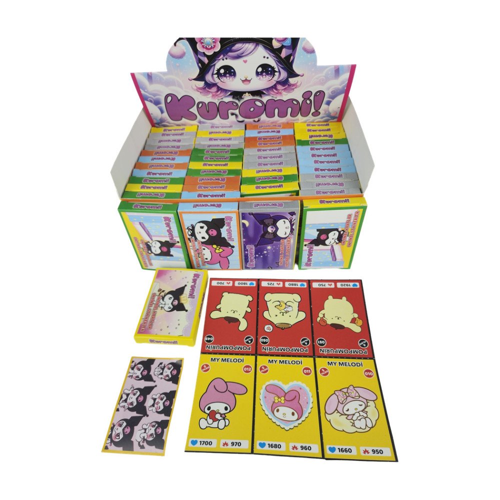 Kuromi Oyun Kartı 6Lı + Sticker Hediyeli X 48 Adet Kuromi Oyun Kartı 6Lı + Sticker Hediyeli X 48 Adet