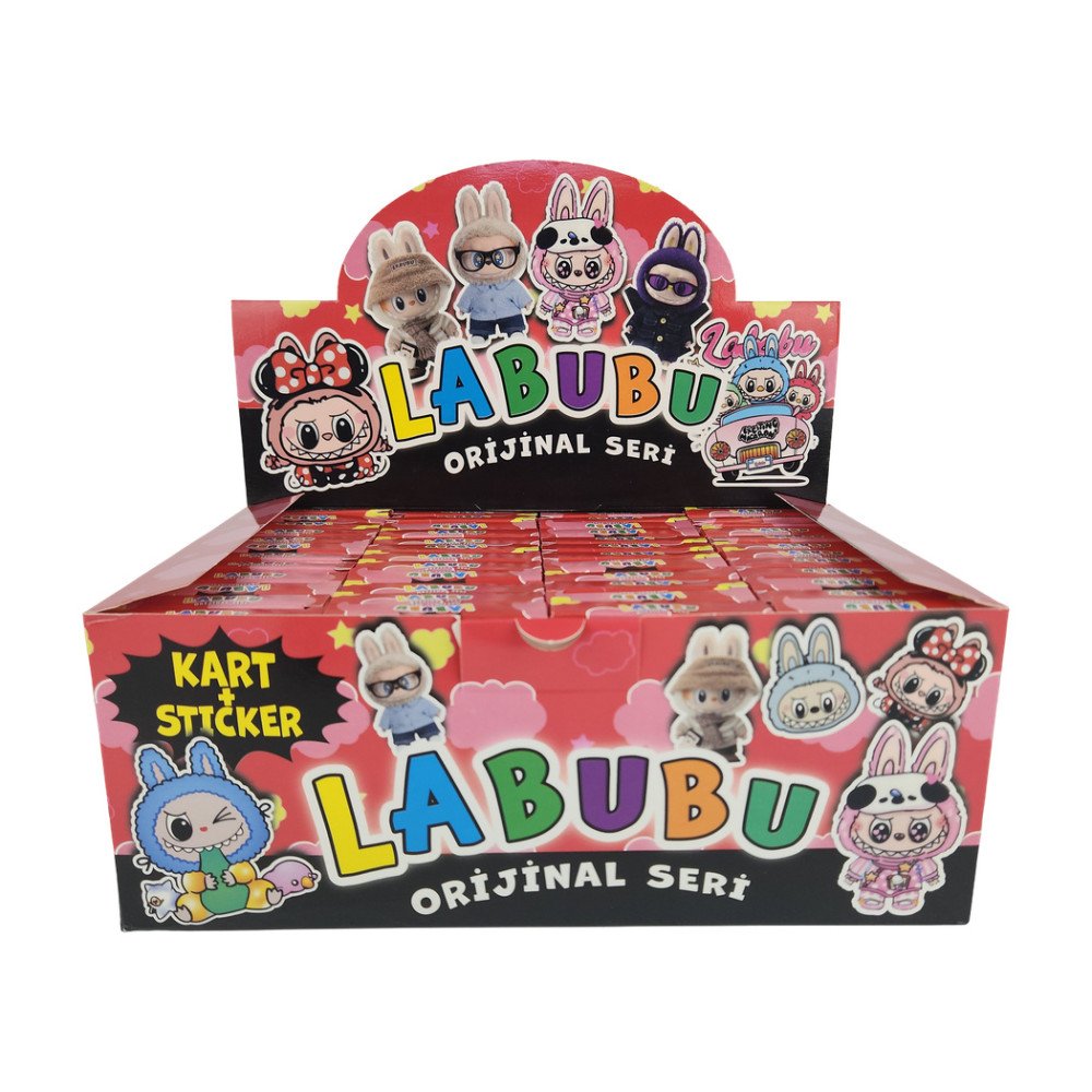 Labubu Oyun Kartı 6Lı + Sticker Hediyeli X 48 Adet Labubu Oyun Kartı 6Lı + Sticker Hediyeli X 48 Adet