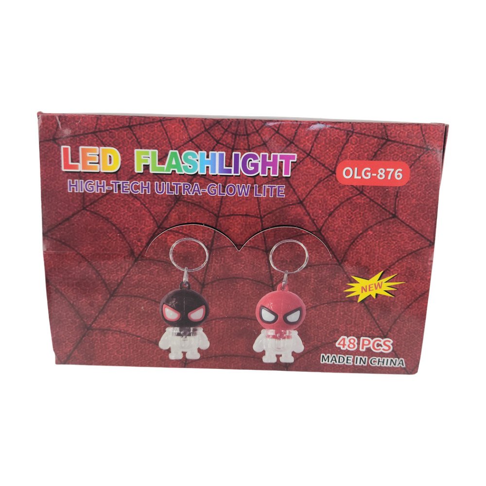 Olgun Işıklı Anahtarlık Spider Man Olg-876 X 48 Adet