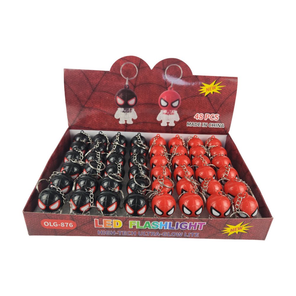 Olgun Işıklı Anahtarlık Spider Man Olg-876 X 48 Adet