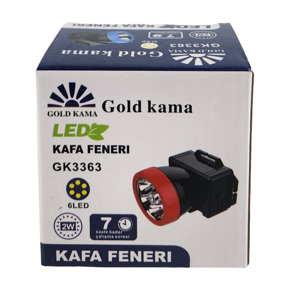 Gold Kama Kafa Lambası Gk3363 6Led 2W Gold Kama Kafa Lambası Gk3363 6Led 2W