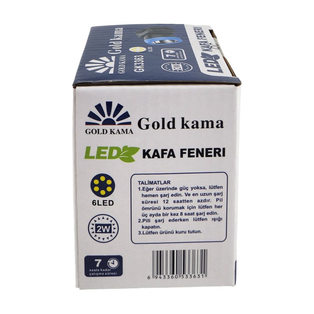 Gold Kama Kafa Lambası Gk3363 6Led 2W Gold Kama Kafa Lambası Gk3363 6Led 2W
