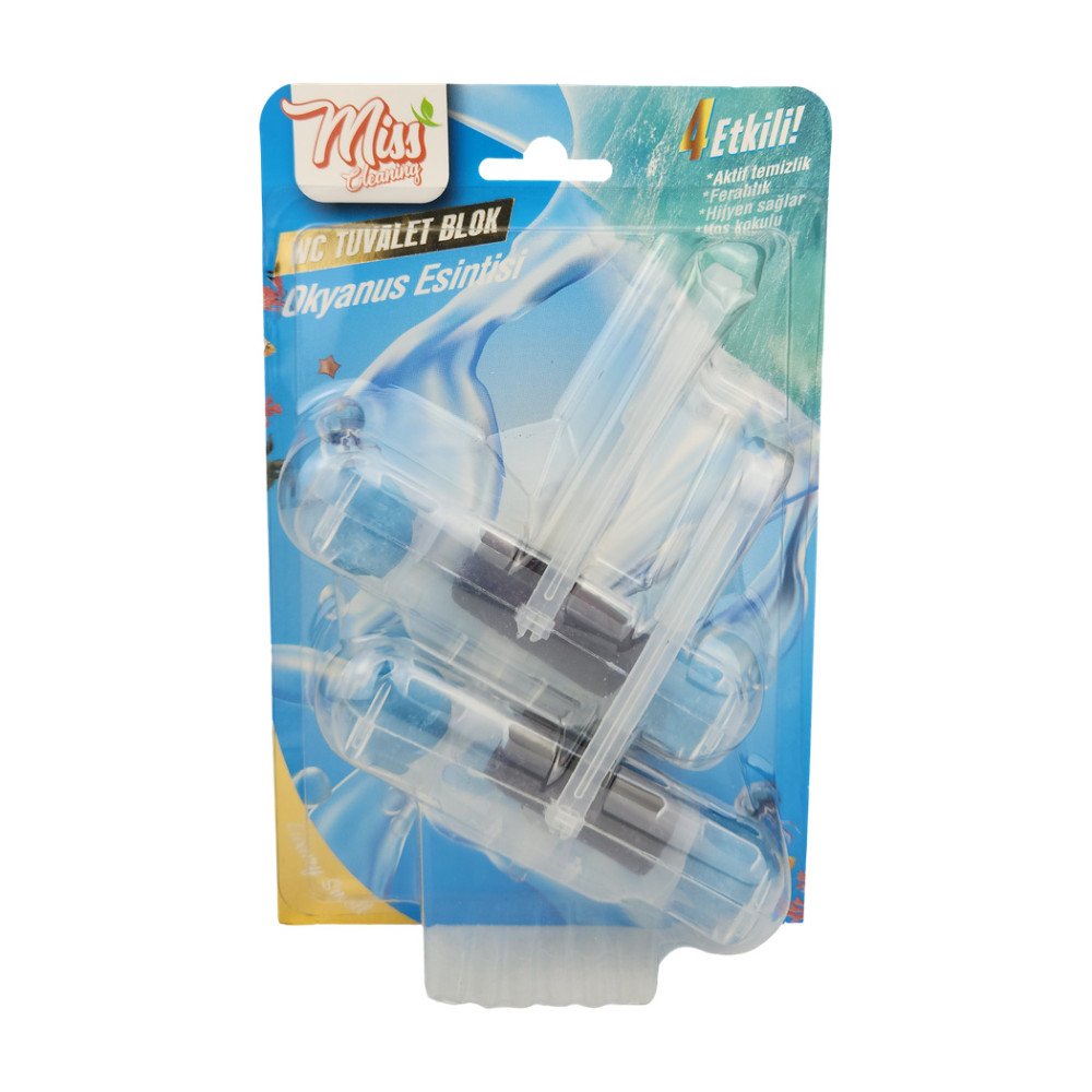 Miss Cleaning Wc Tuvalet Blok 4 Etki 2X50Gr - Okyonus Esintisi Miss Cleaning Wc Tuvalet Blok 4 Etki 2X50Gr - Okyonus Esintisi