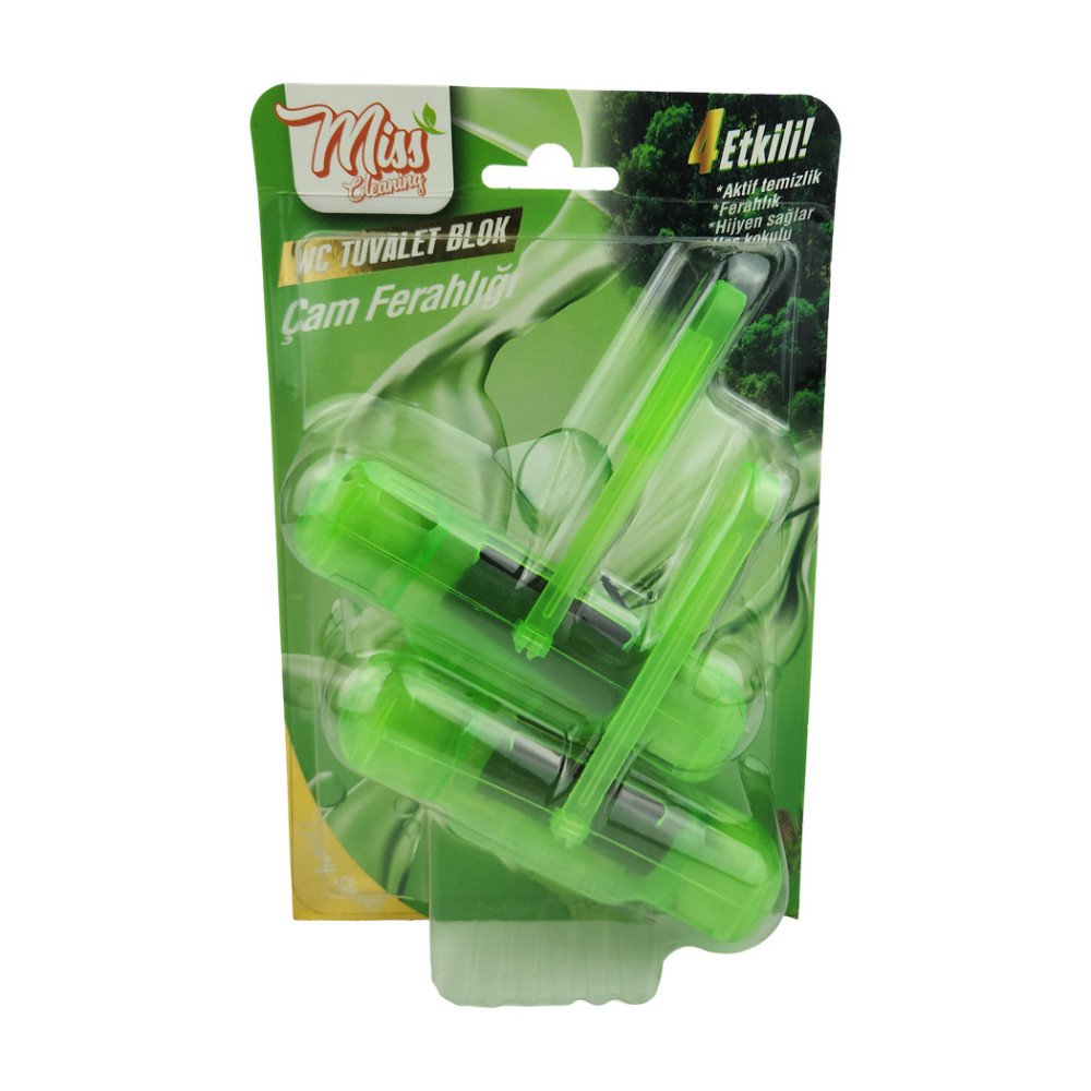 Miss Cleaning Wc Tuvalet Blok 4 Etki 2X50Gr - Çam Ferahlığı Miss Cleaning Wc Tuvalet Blok 4 Etki 2X50Gr - Çam Ferahlığı