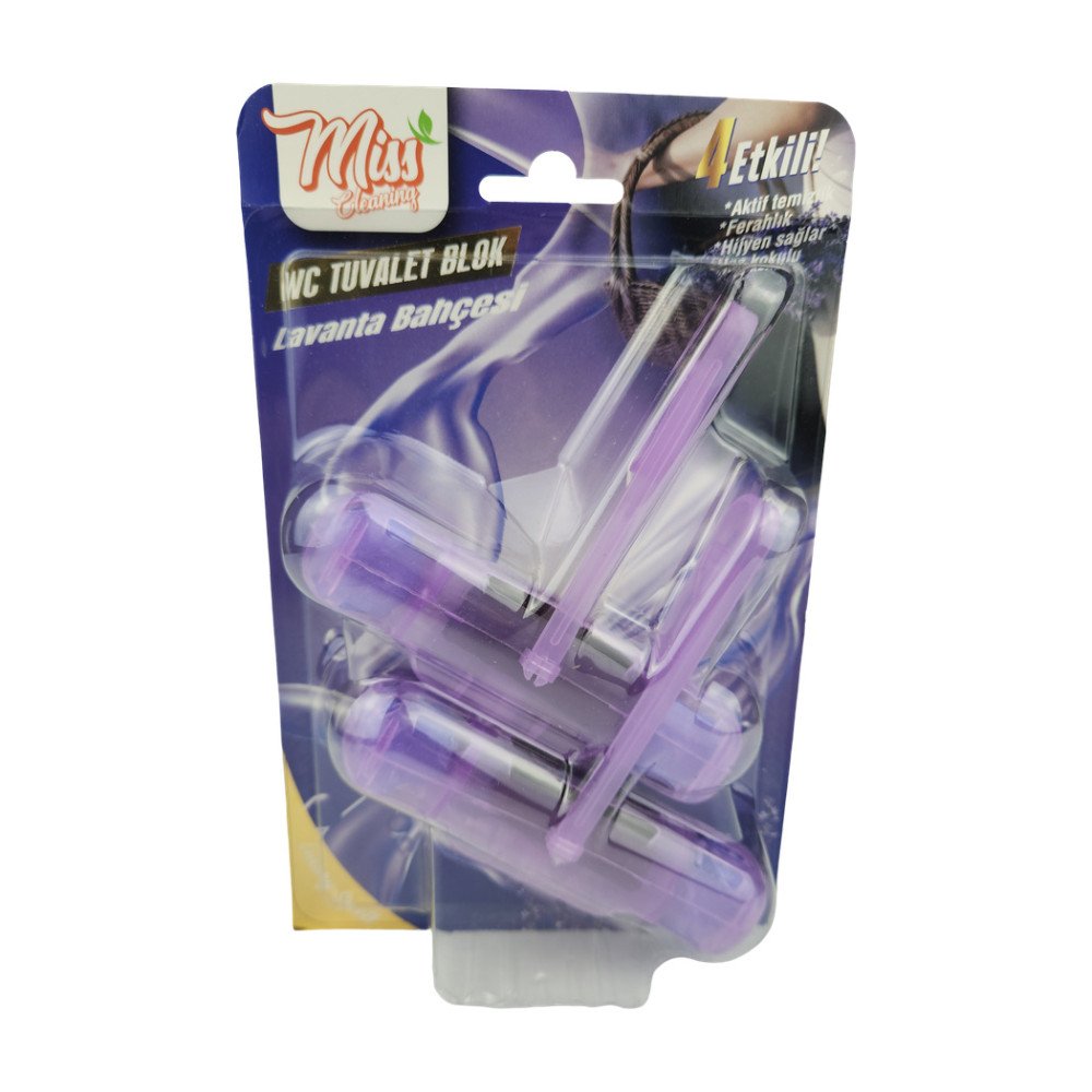 Miss Cleaning Wc Tuvalet Blok 4 Etki 2X50Gr - Lavanta Bahçesi Miss Cleaning Wc Tuvalet Blok 4 Etki 2X50Gr - Lavanta Bahçesi
