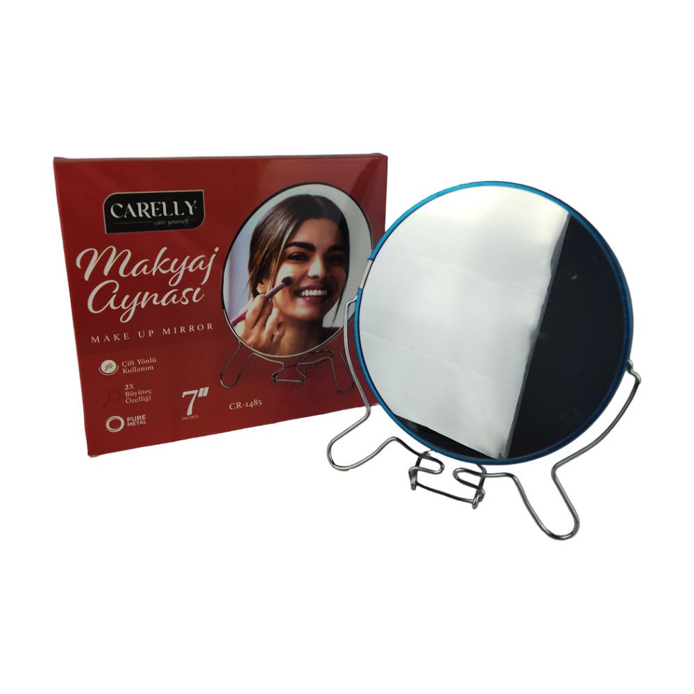 Carelly Metal Makyaj Aynası 7 İnç  Cr-1485 Carelly Metal Makyaj Aynası 7 İnç  Cr-1485