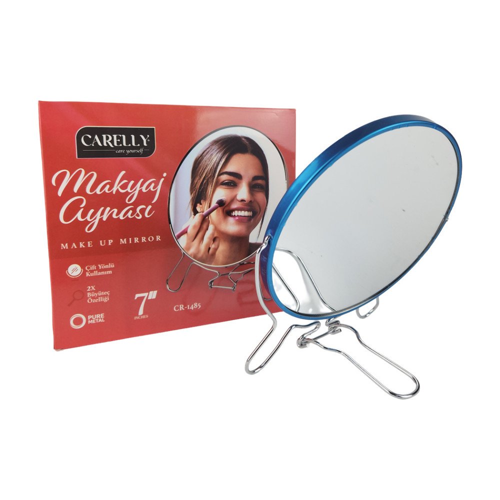 Carelly Metal Makyaj Aynası 7 İnç  Cr-1485 Carelly Metal Makyaj Aynası 7 İnç  Cr-1485