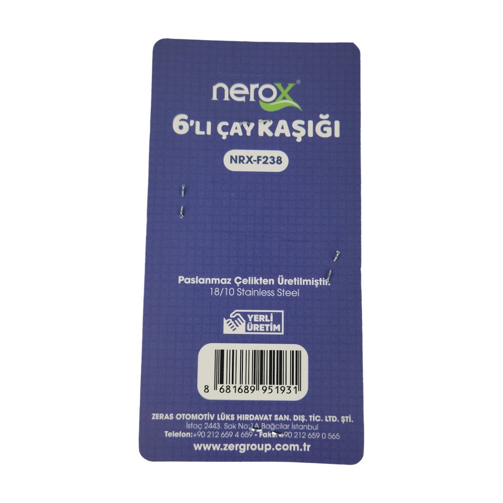 Nerox Kartela Çay Kaşığı 6Lı X 12 Adet Nrx-F238 Nerox Kartela Çay Kaşığı 6Lı X 12 Adet Nrx-F238