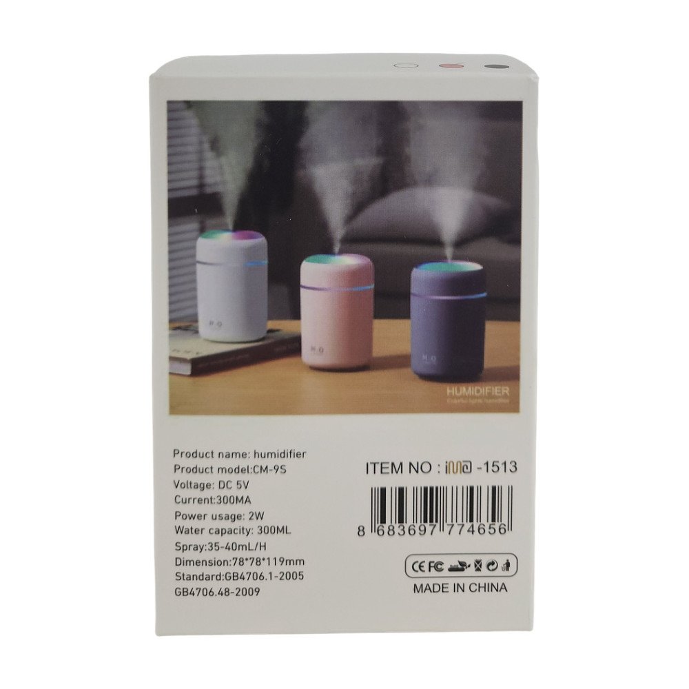 Ultrasonik Nemlendirici Renkli-Usb Şarjlı İma-1513 Ultrasonik Nemlendirici Renkli-Usb Şarjlı İma-1513