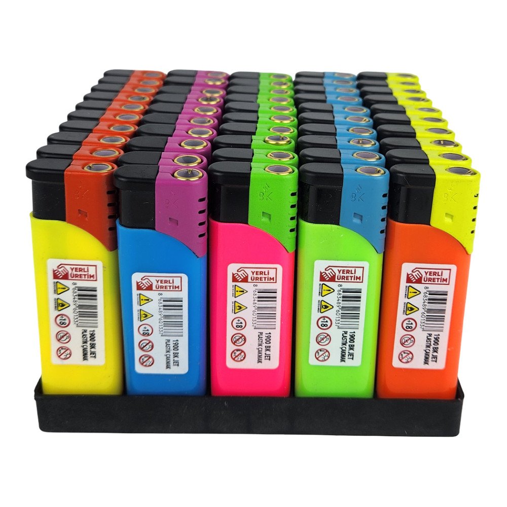 BK Jet Rüzgarlı Çakmak Renkli 1900 x 50 Adet