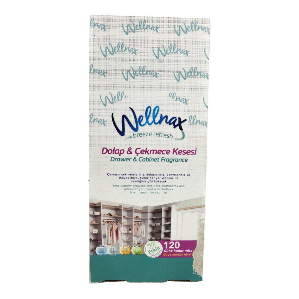 Wellnax Breeze Refresh Dolap & Çekmece Kokusu 21gr Gül Kokusu x 24 Paket