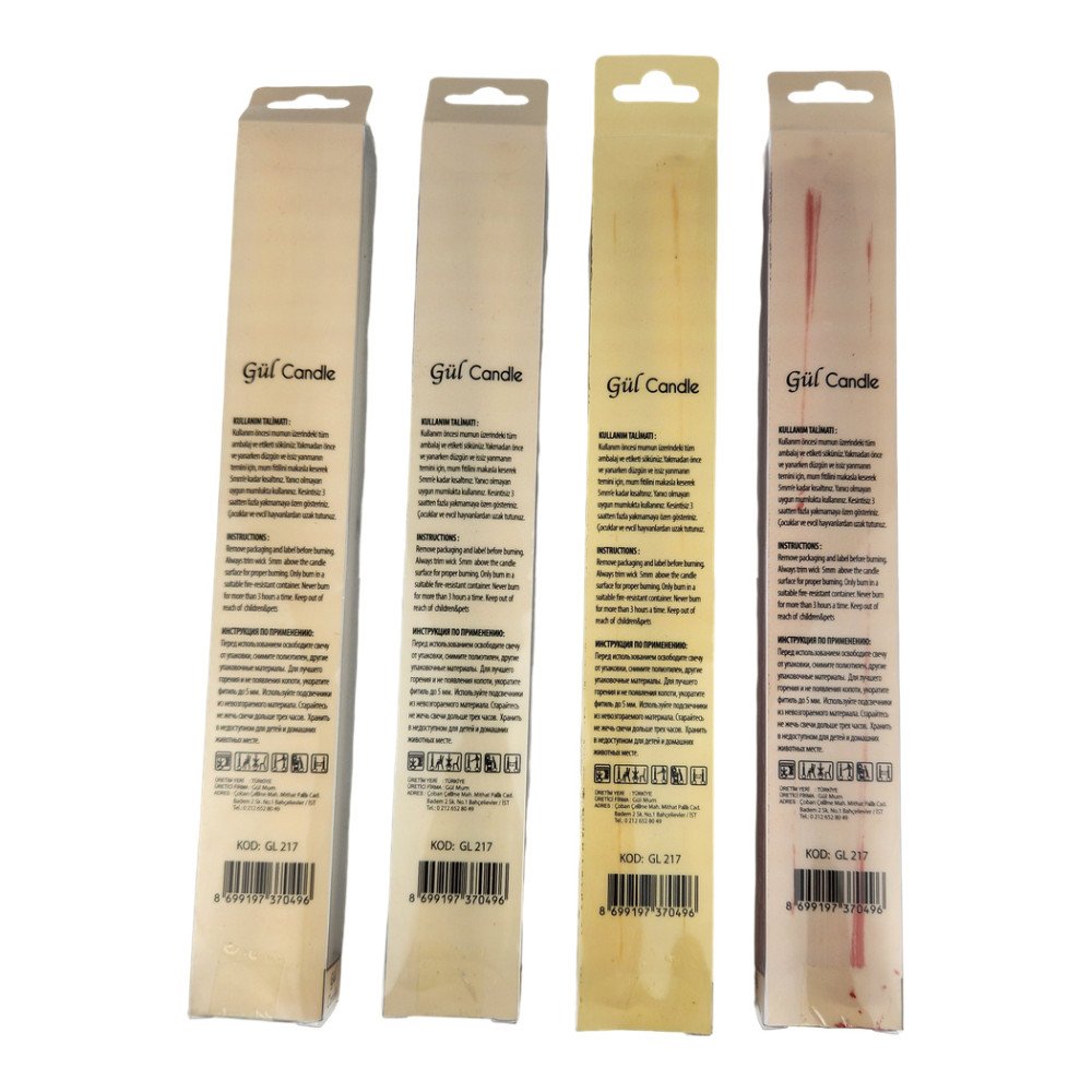 Gül Candle Şamdan Mum 2'li Paket GL-217