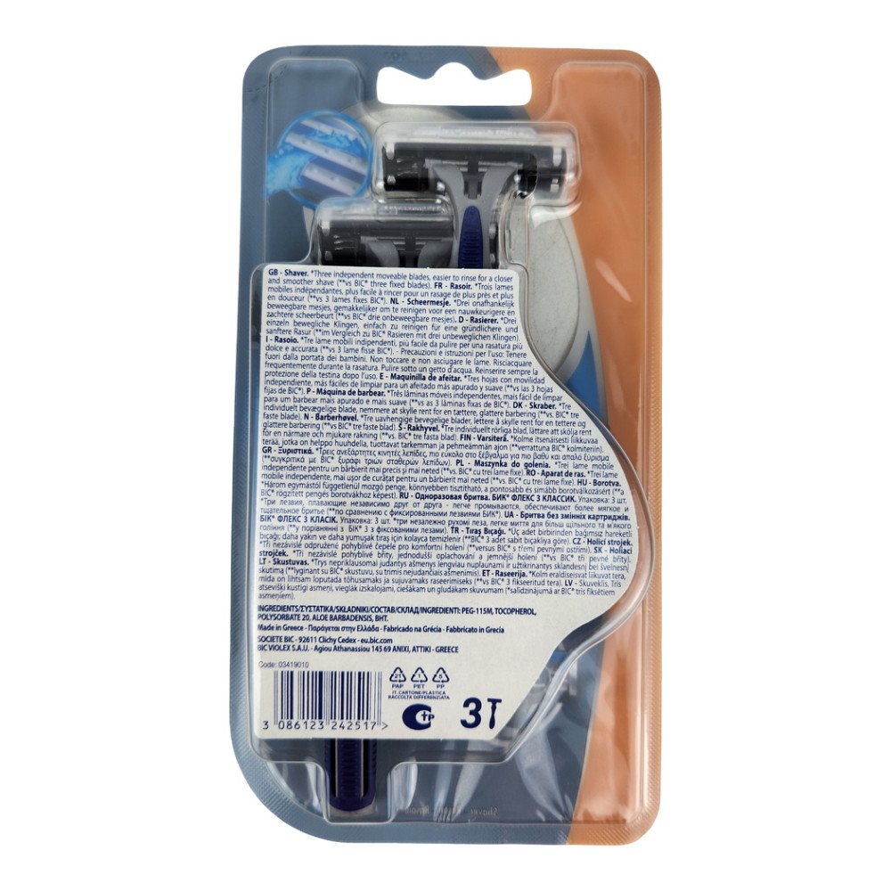 BIC Flex3 Classic 3 Bıçaklı Tıraş Bıçağı x 3'lü Paket