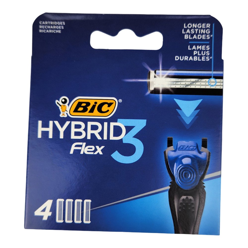 BIC Hybrid 3 Flex 3 Bıçaklı Yedek Tıraş Bıçağı Kartuşları 4'lü