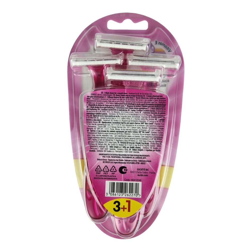 BIC Miss Soleil 3 Bıçaklı Tıraş Bıçağı 4'lü Paket