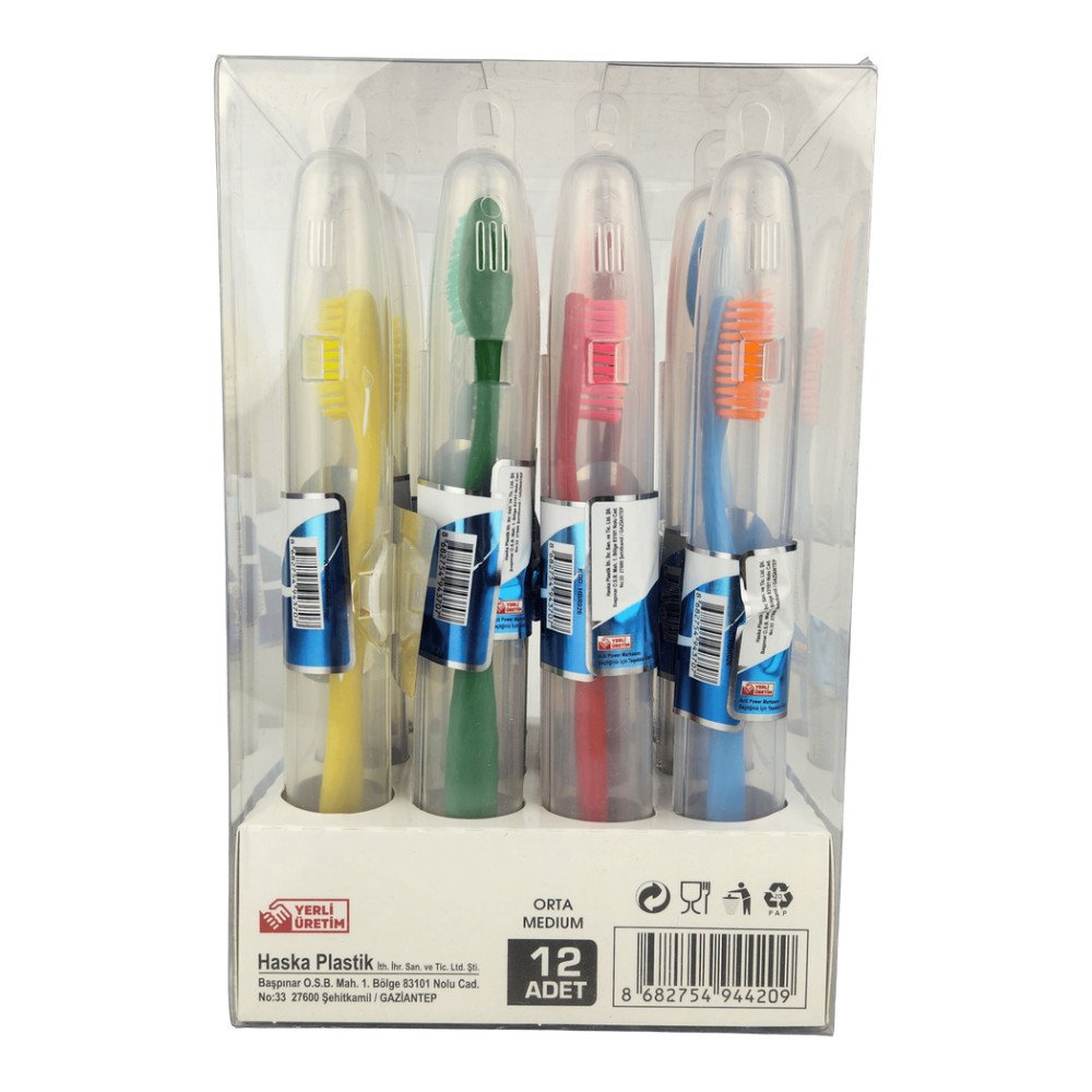 Acti Power Bicklinic Orta Diş Fırçası Kılıflı 12 Adet