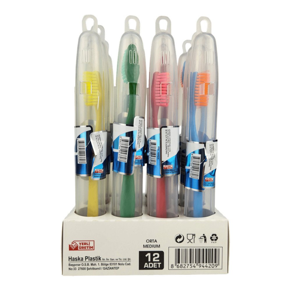 Acti Power Bicklinic Orta Diş Fırçası Kılıflı 12 Adet