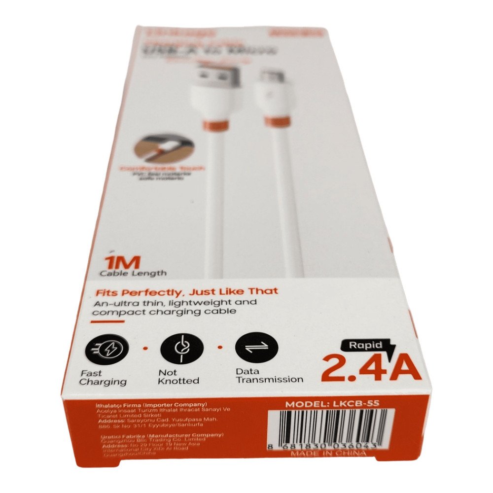 Linkage Şarj Kablosu Micro 2.4A 1M