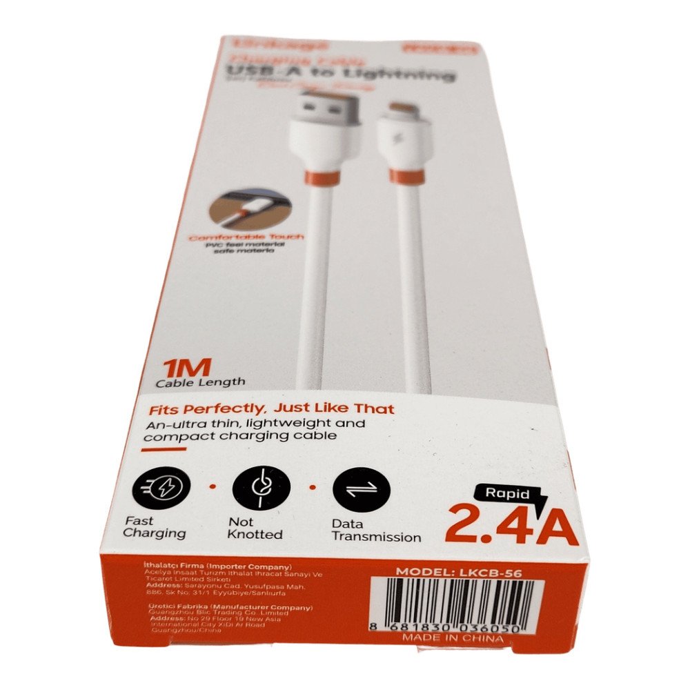 Linkage Şarj Kablosu Lightning 2.4A 1M