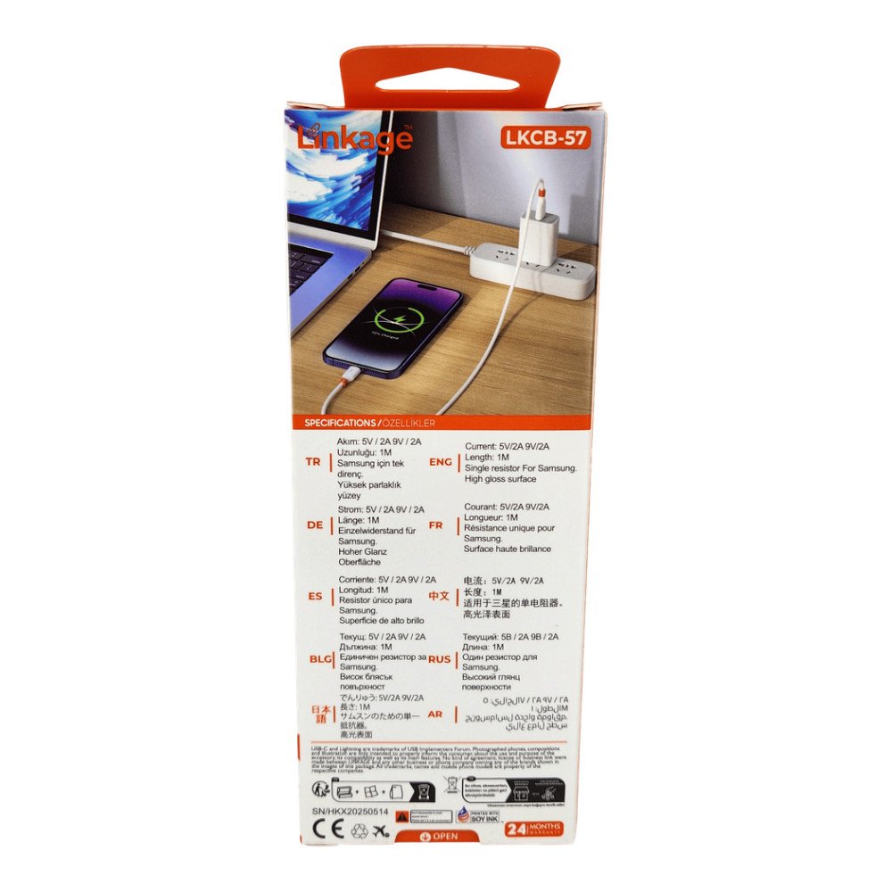 Linkage Şarj Kablosu Type-C 2.4A 1M
