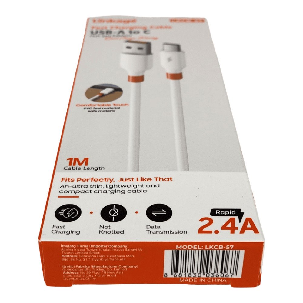 Linkage Şarj Kablosu Type-C 2.4A 1M