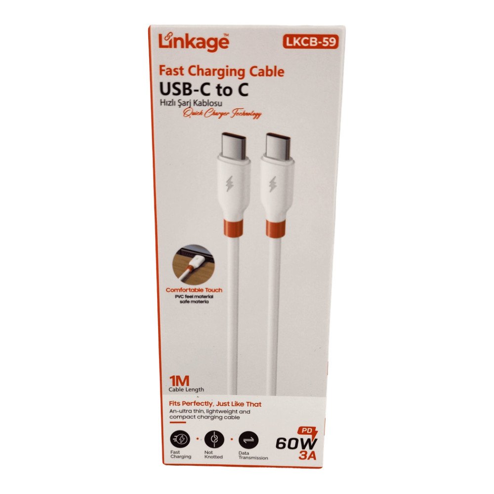 Linkage Hızlı Şarj Kablosu PD Type-C 60W 1M 3A