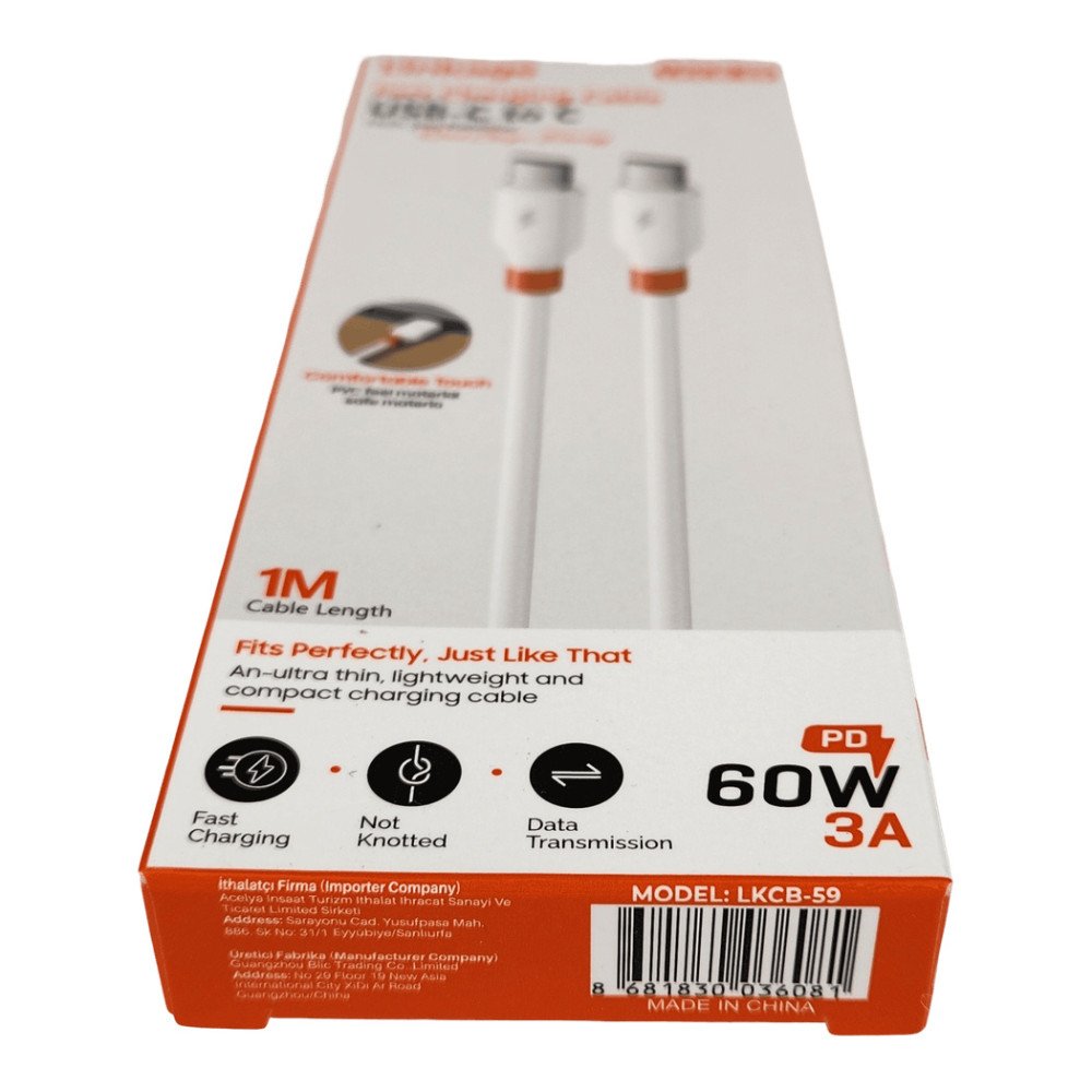 Linkage Hızlı Şarj Kablosu PD Type-C 60W 1M 3A
