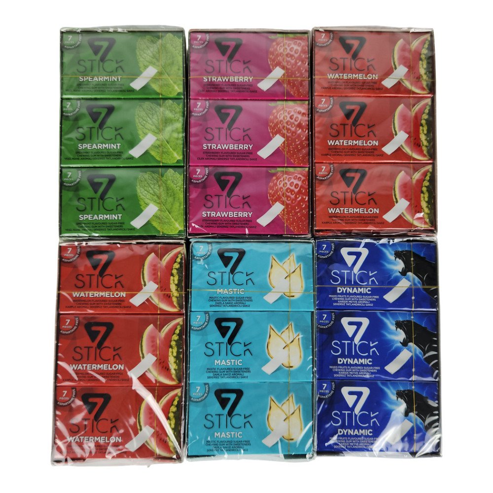 7Stick Zarf Sakız 7’li Karma Paket 24’lü 6 Paket