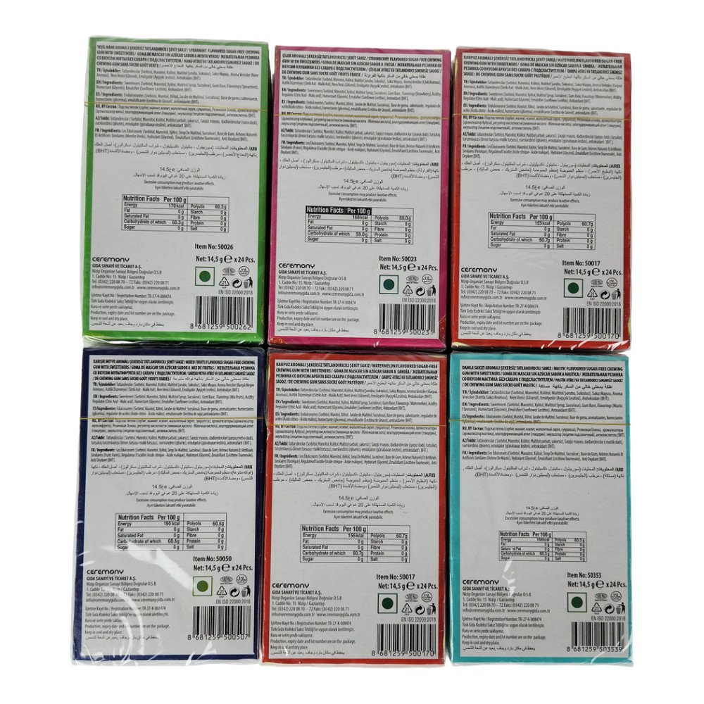 7Stick Zarf Sakız 7’li Karma Paket 24’lü 6 Paket