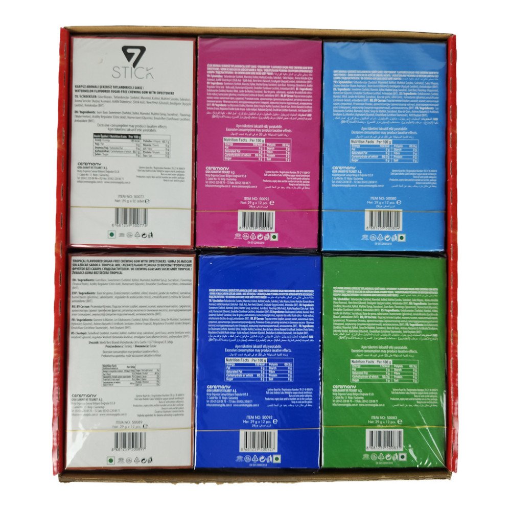 7Stick Zarf Sakız 14’lü Karma Paket 12’li 6 Paket
