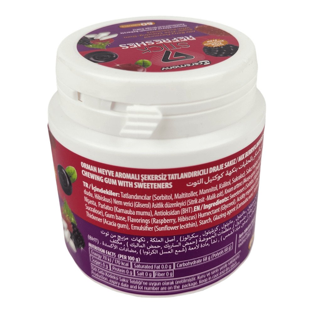 7Stick Refreshes Şekersiz Draje Sakız 60’lı Orman Meyveli 6 Adet