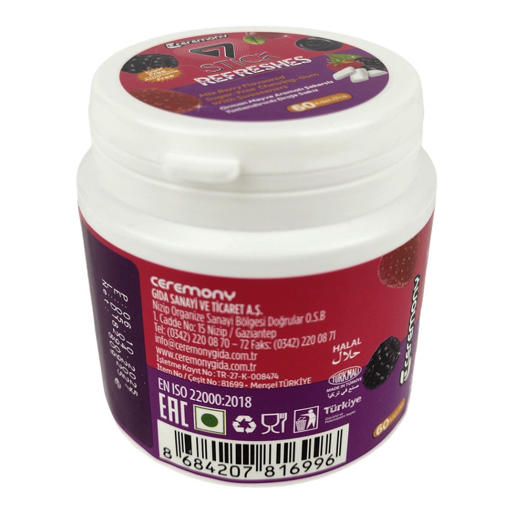 7Stick Refreshes Şekersiz Draje Sakız 60’lı Orman Meyveli 6 Adet