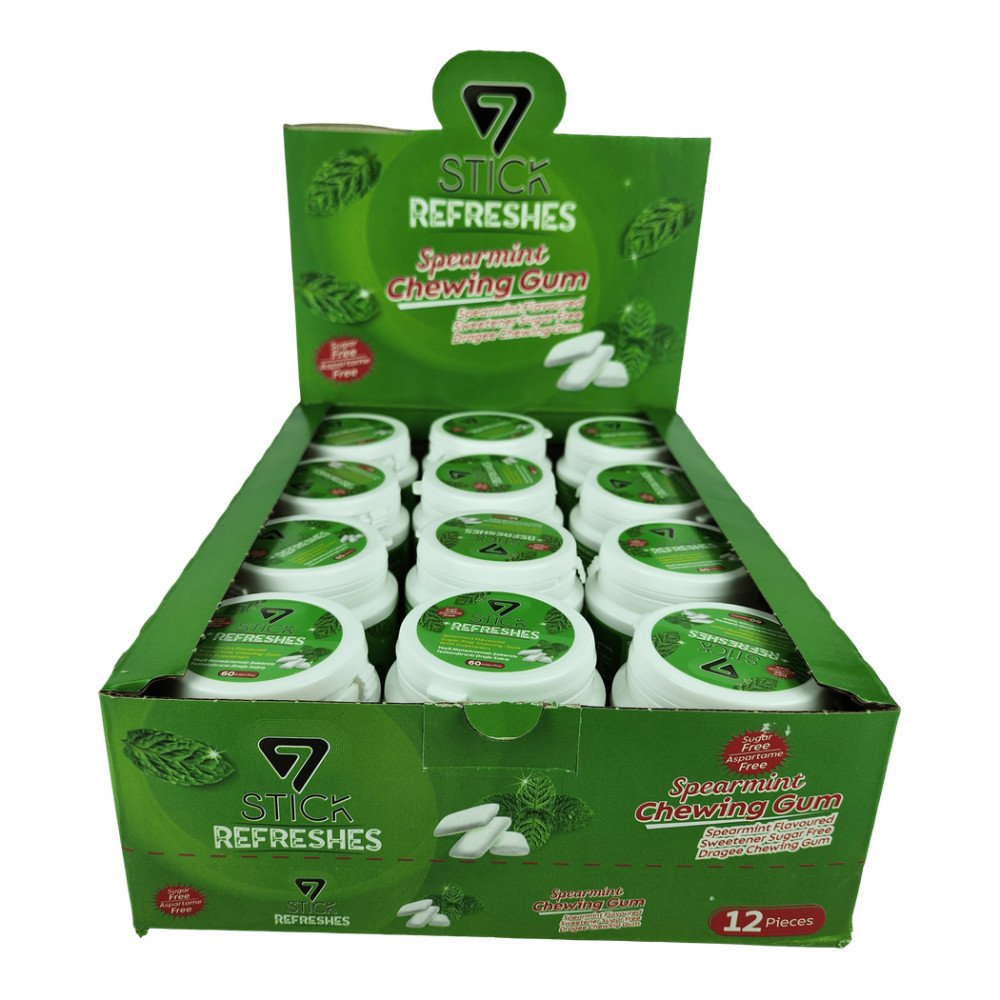 7Stick Refreshes Şekersiz Draje Sakız 60’lı Yeşil Naneli 12 Adet