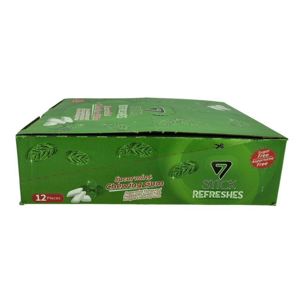 7Stick Refreshes Şekersiz Draje Sakız 60’lı Yeşil Naneli 12 Adet