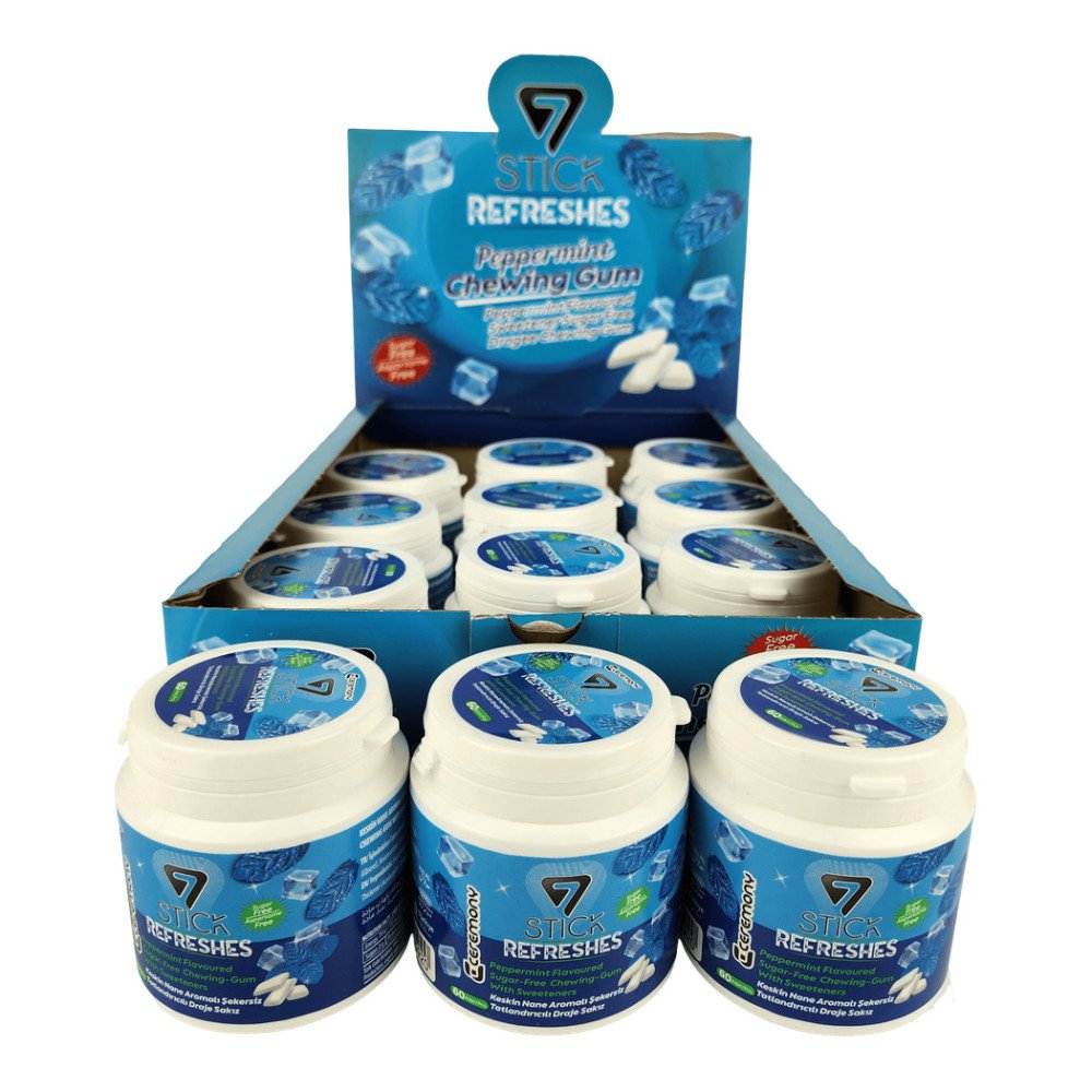 7Stick Refreshes Şekersiz Draje Sakız 60’lı Keskin Nane 12 Adet