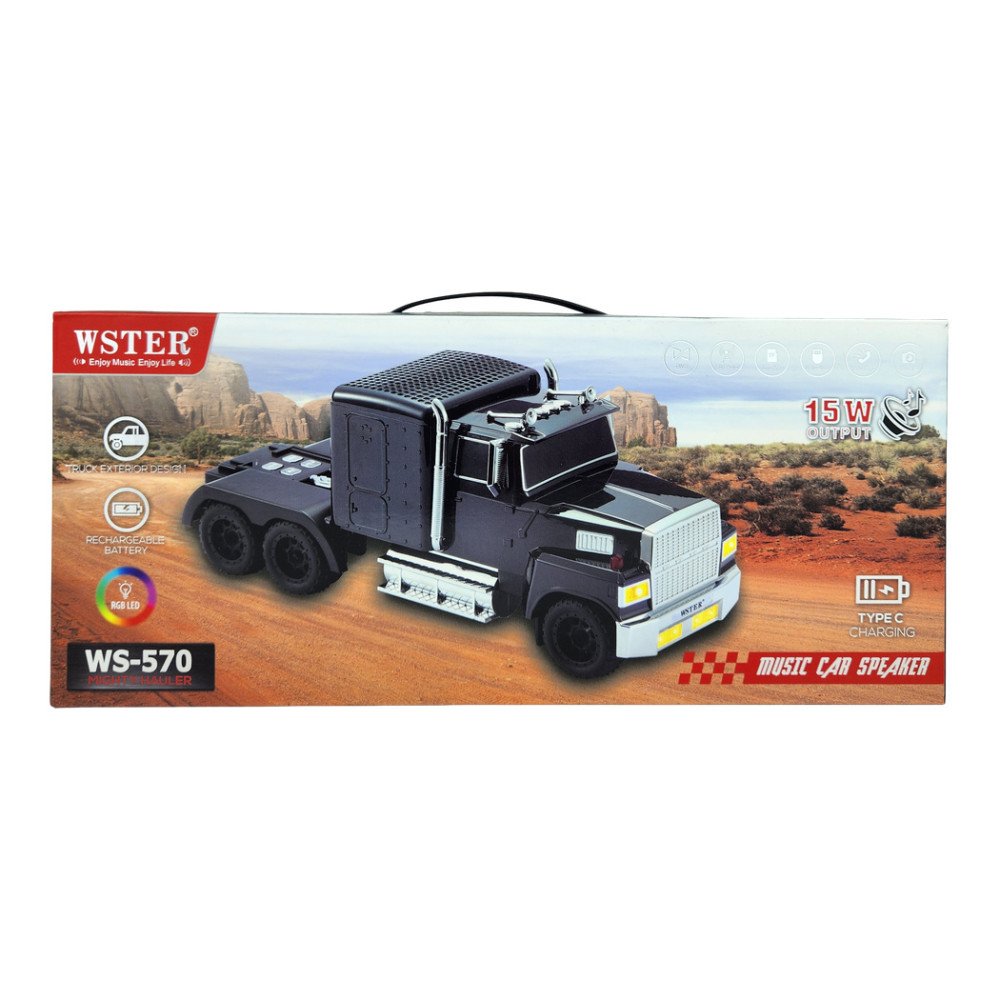 Wster Kamyon Figürlü Kablosuz Hoparlör 15W Ws-570