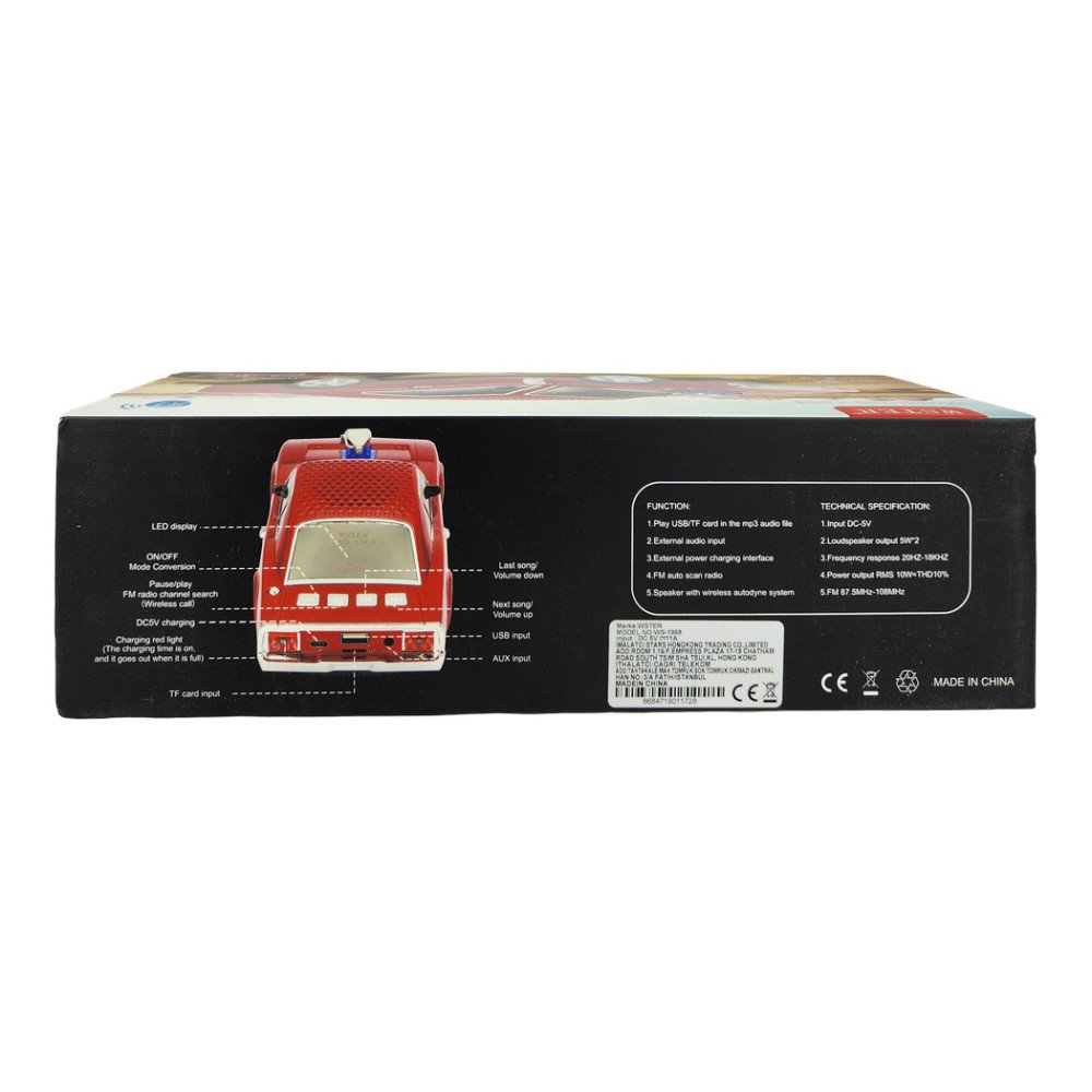 Wster Araba Figürlü Kablosuz Hoparlör 10W Ws-1968