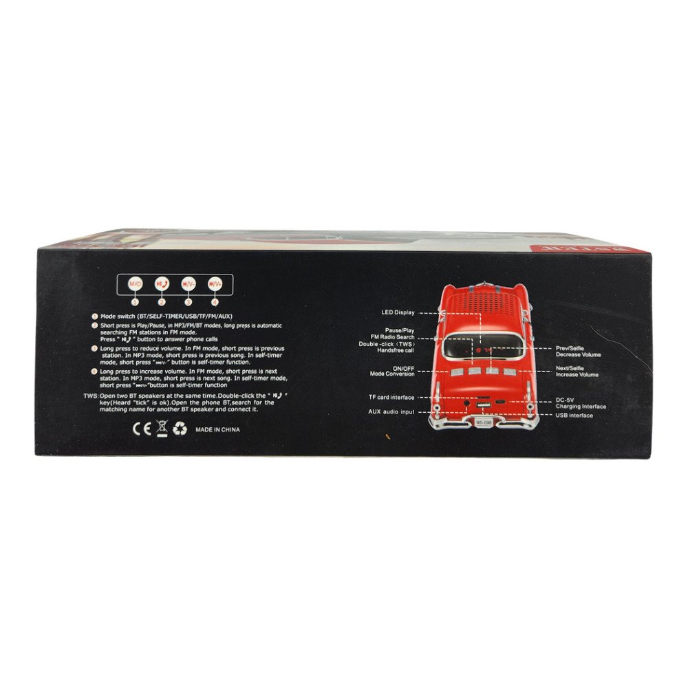 Wster Araba Figürlü Kablosuz Hoparlör 10W Ws-598