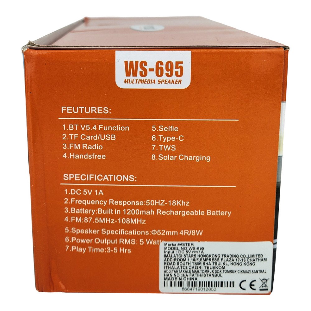 Wster Kamyon Figürlü Kablosuz Hoparlör 8W Ws-695